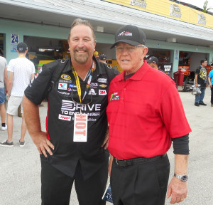 Coach Gibbs prior to the race that his driver would win!